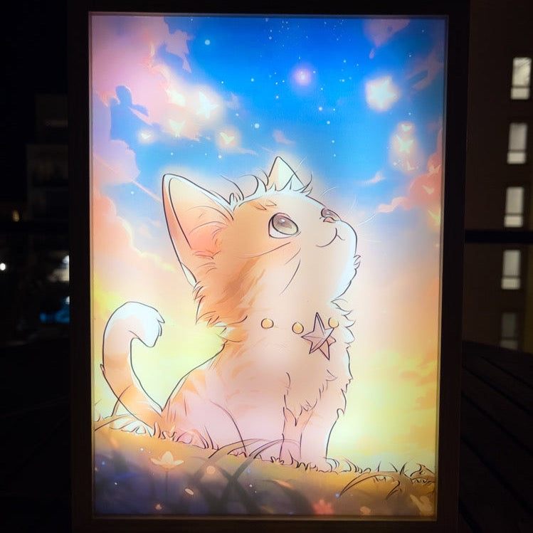 Starry Skies Kitty | Enchanted Lamps